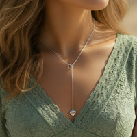 Boho Beach Hut Pendant Necklaces, Choker Necklaces Boho Chain Link Heart Necklace Silver / One Size