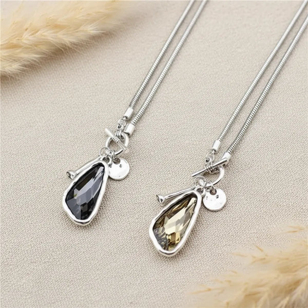 Boho Beach Hut Pendant Necklaces Crystal Pendant Necklace