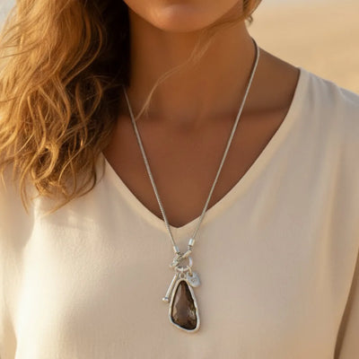 Boho Beach Hut Pendant Necklaces Crystal Pendant Necklace Brown / One Size
