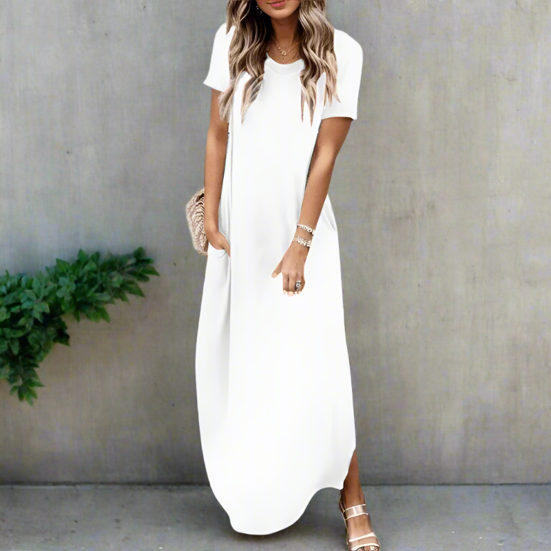 Casual Boho Maxi Dress T Shirt Dress Boho Beach Hut