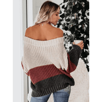 Boho Beach Hut Pullovers, Sweater, Knit Sweater, Boho Sweater Large Striped Bohemian Sweater