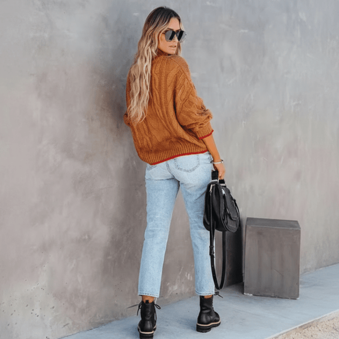 Boho Beach Hut Pullovers, Sweater, Knit Sweater, Boho Sweater Vintage Splice Boho Knit Sweater