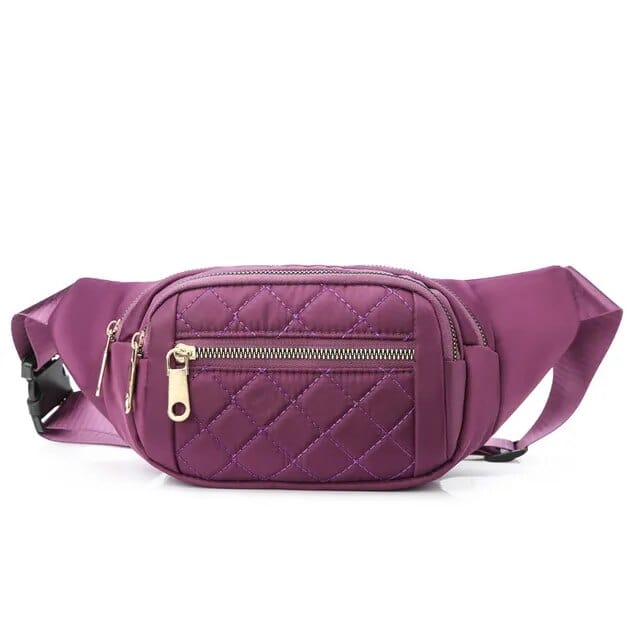 Boho Beach Hut Purple / Adjustable Strap Crossbody Casual Handbag