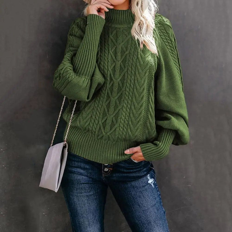 Boho Beach Hut Sweaters, Pullovers, Knit Sweaters Bohemian Pullover Knit Sweater Army Green / S