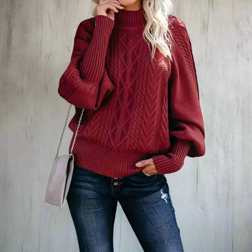 Boho Beach Hut Sweaters, Pullovers, Knit Sweaters Bohemian Pullover Knit Sweater Red / S