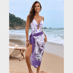 Purple Skirt & Swimsuit Set