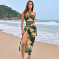 Army Green Skirt & Swimsuit Set