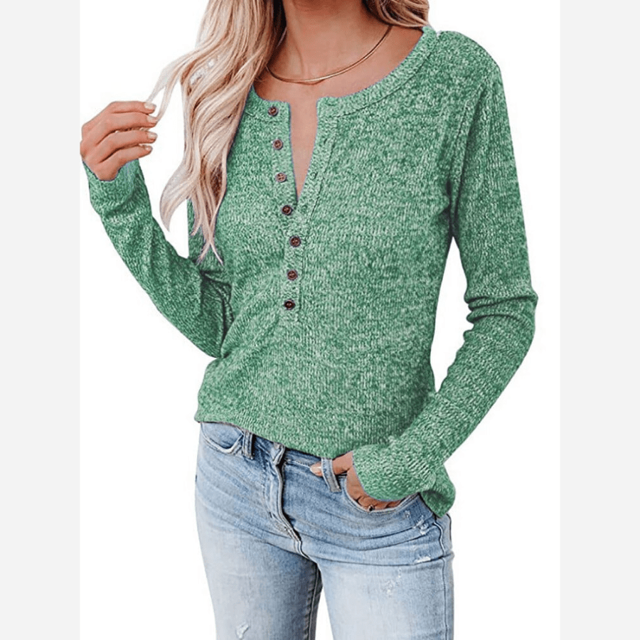 Boho Beach Hut T-Shirts, Long Sleeve Shirt Boho Chic Casual Button Up Long Sleeve Shirt Green / S