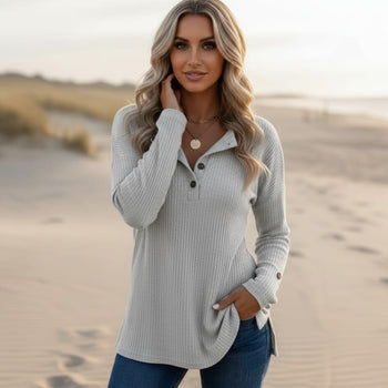 Boho Beach Hut T-Shirts, Long Sleeve Shirt Long Sleeve Pullover Shirt Gray / S