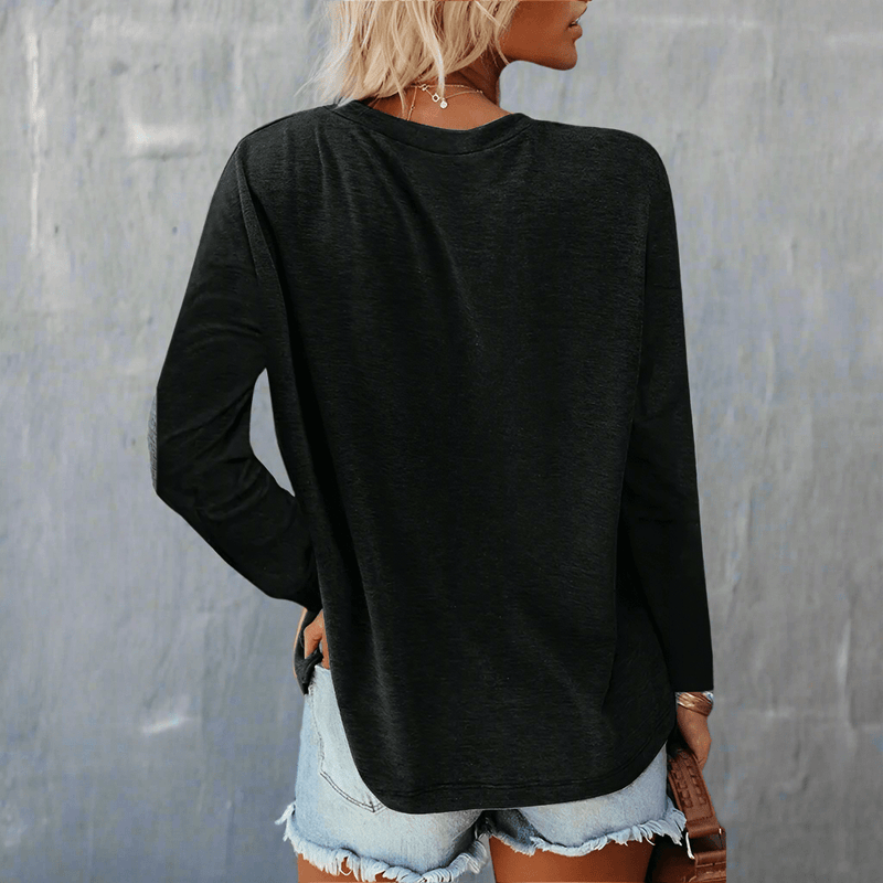 Boho Beach Hut T-Shirts, Long Sleeve Shirt, Plus size long sleeve Casual Long Sleeve Shirt with Pocket