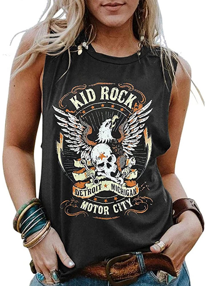 Boho Beach Hut T-Shirts, Short Sleeve Shirt, Printed Top, Tank Top, Sleeveless Shirt Vintage Retro Rock n Roll Graphic Tank Top
