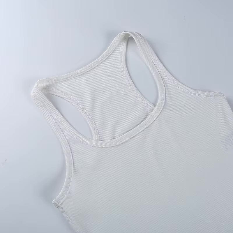 Boho Beach Hut Tank Top, Sleeveless Shirt, Bodysuit Racerback Sleeveless Ribbed Bodysuit