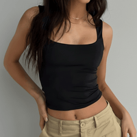 Boho Beach Hut Tank Top, Sleeveless Shirt, Crop Top Solid Sleeveless Crop Top