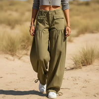 Boho Beach Hut Wide Leg Denim Jeans, Hippie Pants Boho Wide Leg Denim Hippie Pants Green / S