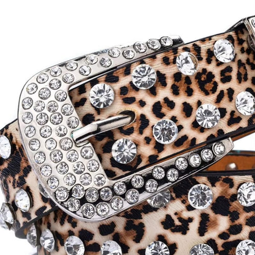 Boho Beach Hut Women's Belts, Designer Belts, Leopard Print Belt Boho Leopard Print Leather Belt Leopard Print / 40