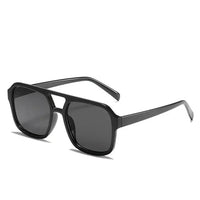 Boho Beach Hut Women's Sunglasses, Square Sunglasses, Fashion Sunglasses Designer Square Sunglasses Black Gray / One Size