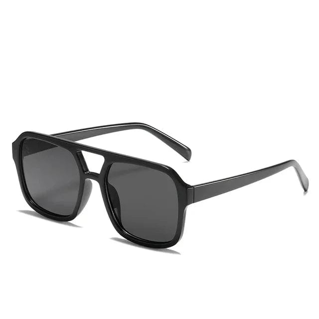 Boho Beach Hut Women's Sunglasses, Square Sunglasses, Fashion Sunglasses Designer Square Sunglasses Black Gray / One Size