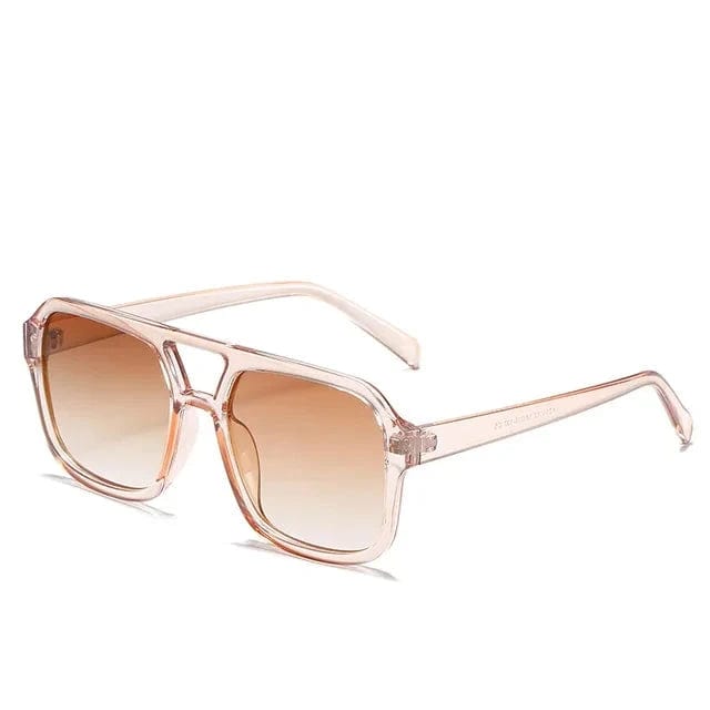 Boho Beach Hut Women's Sunglasses, Square Sunglasses, Fashion Sunglasses Designer Square Sunglasses Light Pink / One Size