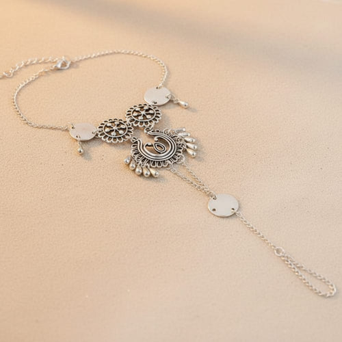 Boho Beach Hut Anklets, Ankle Jewelry, Beach Jewelry Silver / One Size Boho Beach Barefoot Ankle Jewelry
