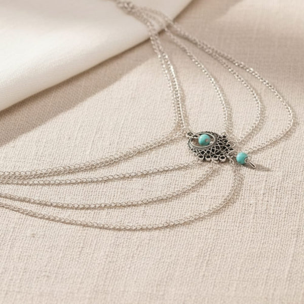 Boho Beach Hut Anklets Boho Barefoot Beach Jewelry Silver / One Size