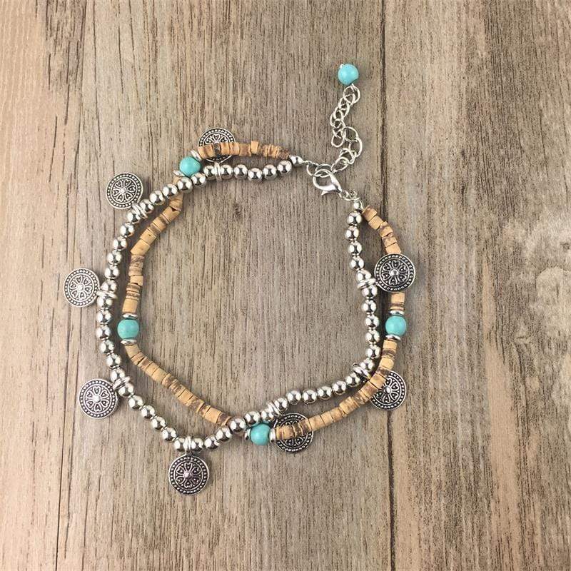 Boho Beach Hut anklets Boho Beach Anklet Brown Anklet / One Size