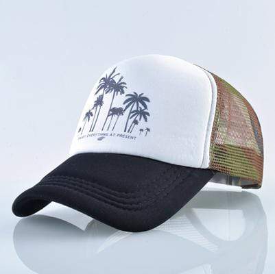 Boho Beach Hut Baseball Caps Black Camo / One Size Fashion Trucker Hat