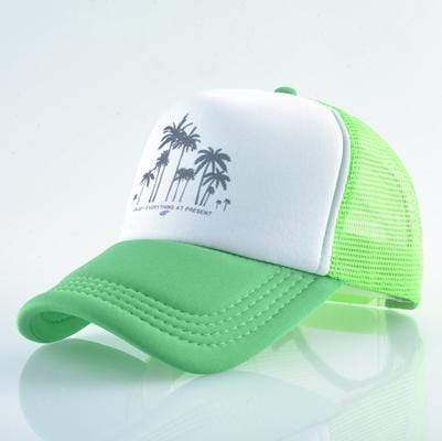 Boho Beach Hut Baseball Caps Fashion Trucker Hat Green / One Size