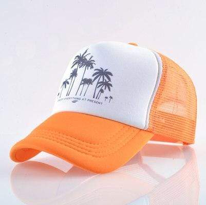 Boho Beach Hut Baseball Caps Fashion Trucker Hat Orange / One Size