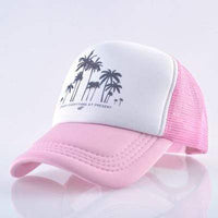 Boho Beach Hut Baseball Caps Fashion Trucker Hat Pink / One Size