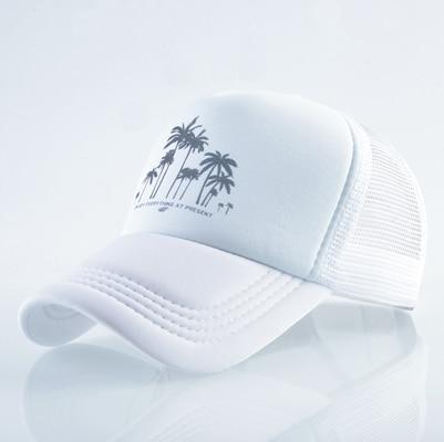 Boho Beach Hut Baseball Caps Fashion Trucker Hat White / One Size