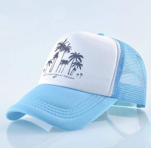 Boho Beach Hut Baseball Caps Light Blue / One Size Fashion Trucker Hat