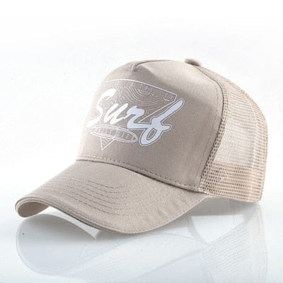Boho Beach Hut Baseball Caps, mesh hats, trucker hat, camo hat, pink hat, blue hat, red hat, orange hat, black hat, hippie van hat, boho hat Beige / One Size Beach Surf Baseball Hat