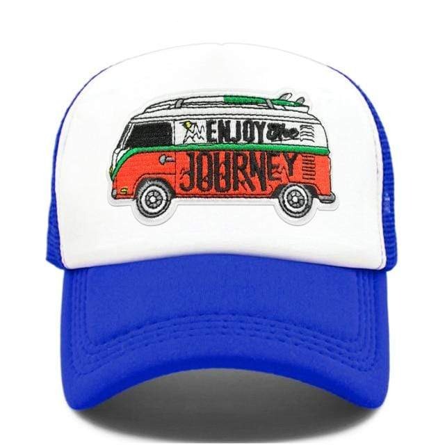 Boho Beach Hut Baseball Caps, mesh hats, trucker hat, camo hat, pink hat, blue hat, red hat, orange hat, black hat, hippie van hat, boho hat Blue / Adjustable 55-59cm Boho Hippie Mesh Hat