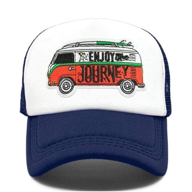 Boho Beach Hut Baseball Caps, mesh hats, trucker hat, camo hat, pink hat, blue hat, red hat, orange hat, black hat, hippie van hat, boho hat Boho Hippie Mesh Hat Navy Blue / One Size