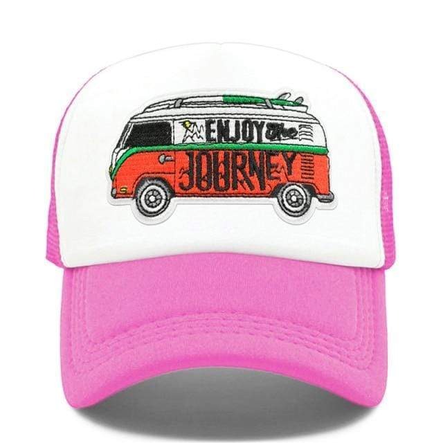 Boho Beach Hut Baseball Caps, mesh hats, trucker hat, camo hat, pink hat, blue hat, red hat, orange hat, black hat, hippie van hat, boho hat Boho Hippie Mesh Hat Rose / One Size