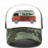 Boho Beach Hut Baseball Caps, mesh hats, trucker hat, camo hat, pink hat, blue hat, red hat, orange hat, black hat, hippie van hat, boho hat Camo / One Size Boho Hippie Mesh Hat