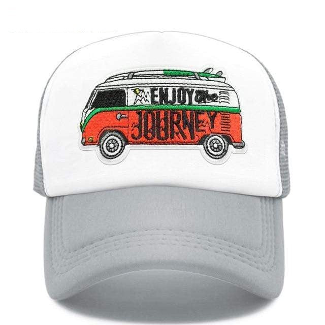 Boho Beach Hut Baseball Caps, mesh hats, trucker hat, camo hat, pink hat, blue hat, red hat, orange hat, black hat, hippie van hat, boho hat Gray / One Size Boho Hippie Mesh Hat