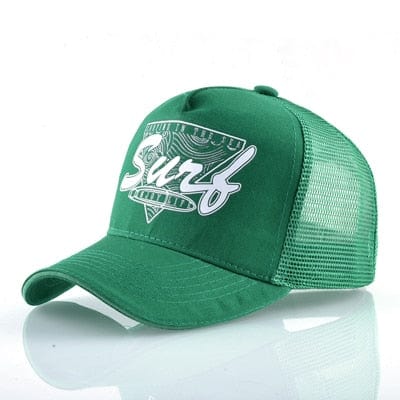 Boho Beach Hut Baseball Caps, mesh hats, trucker hat, camo hat, pink hat, blue hat, red hat, orange hat, black hat, hippie van hat, boho hat Green / One Size Beach Surf Baseball Hat