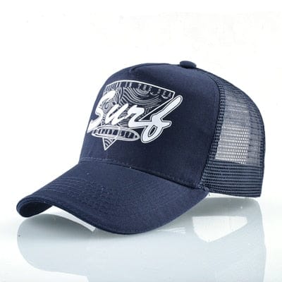 Boho Beach Hut Baseball Caps, mesh hats, trucker hat, camo hat, pink hat, blue hat, red hat, orange hat, black hat, hippie van hat, boho hat Navy / One Size Beach Surf Baseball Hat