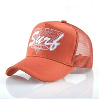 Boho Beach Hut Baseball Caps, mesh hats, trucker hat, camo hat, pink hat, blue hat, red hat, orange hat, black hat, hippie van hat, boho hat Orange / One Size Beach Surf Baseball Hat