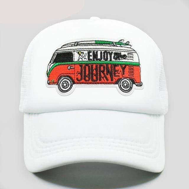 Boho Beach Hut Baseball Caps, mesh hats, trucker hat, camo hat, pink hat, blue hat, red hat, orange hat, black hat, hippie van hat, boho hat White / One Size Boho Hippie Mesh Hat