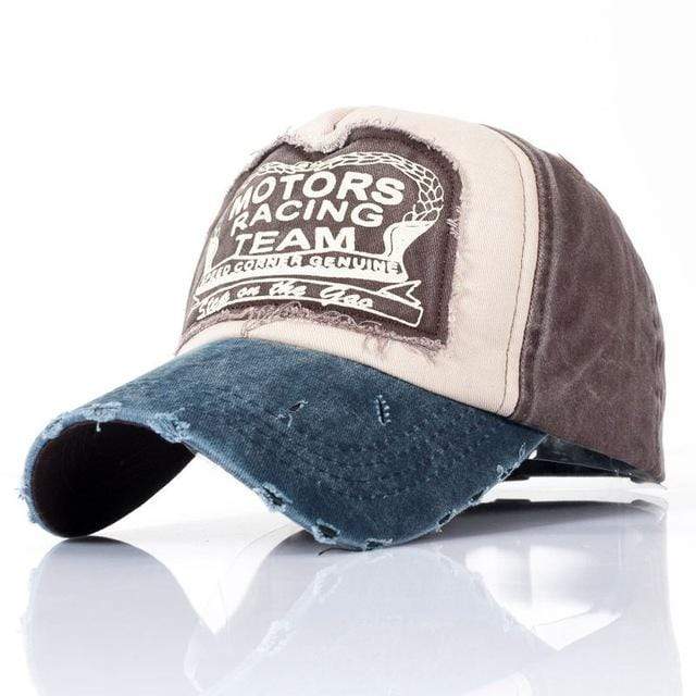 Boho Beach Hut Baseball Caps Old Worn Trucker Hat Blue/Brown / One Size