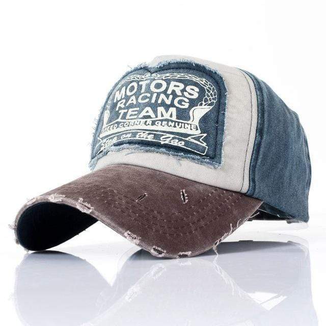 Boho Beach Hut Baseball Caps Old Worn Trucker Hat Brown/Blue / One Size