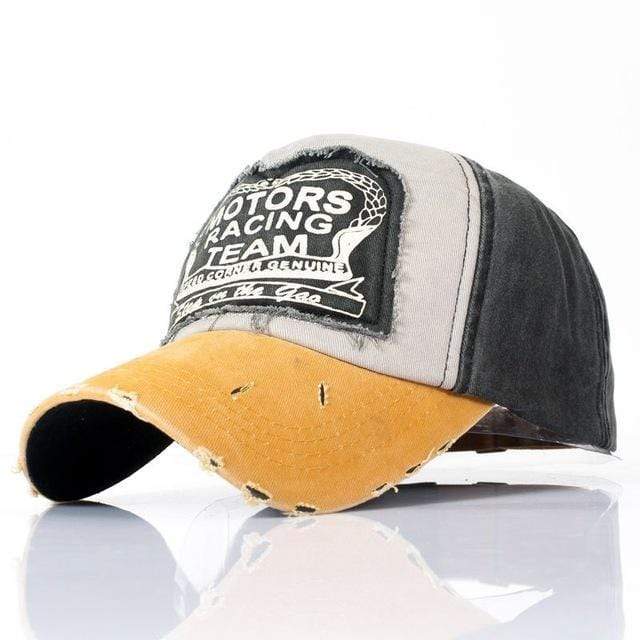 Boho Beach Hut Baseball Caps Old Worn Trucker Hat Yellow/Black / One Size