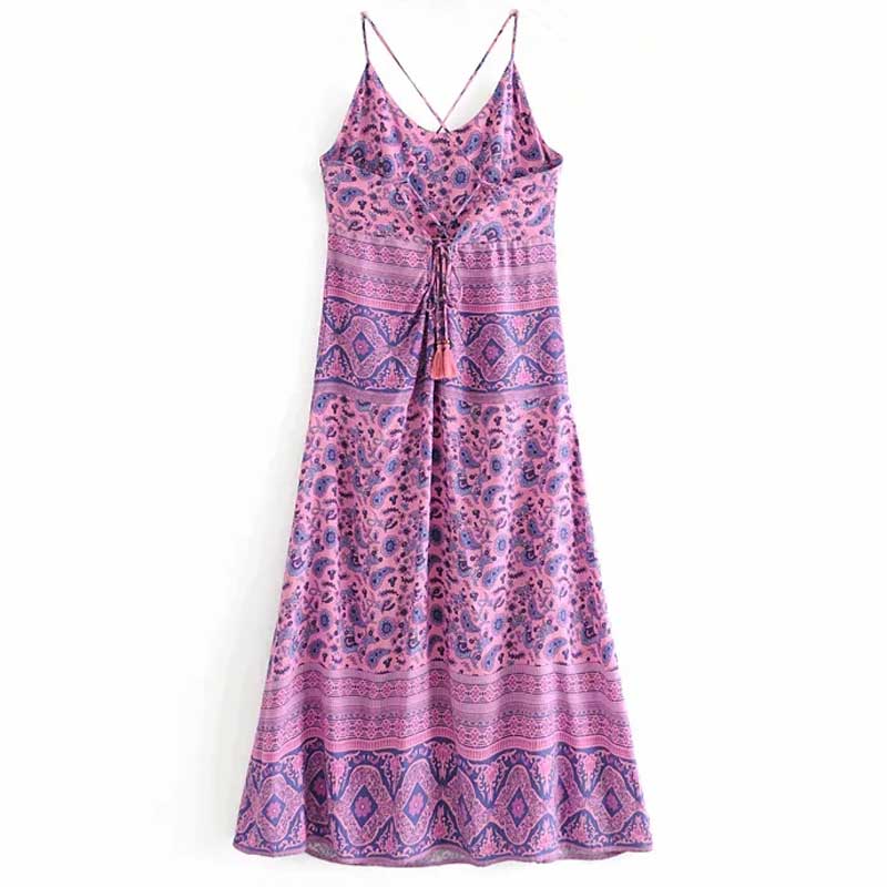 Boho Beach Hut Beach Dress, Boho Dress, Summer Dress, Maxi Dress, pink dress, purple dress, floral dress, plus size dress, midi dress, boho dress Boho Floral Print Summer Dress