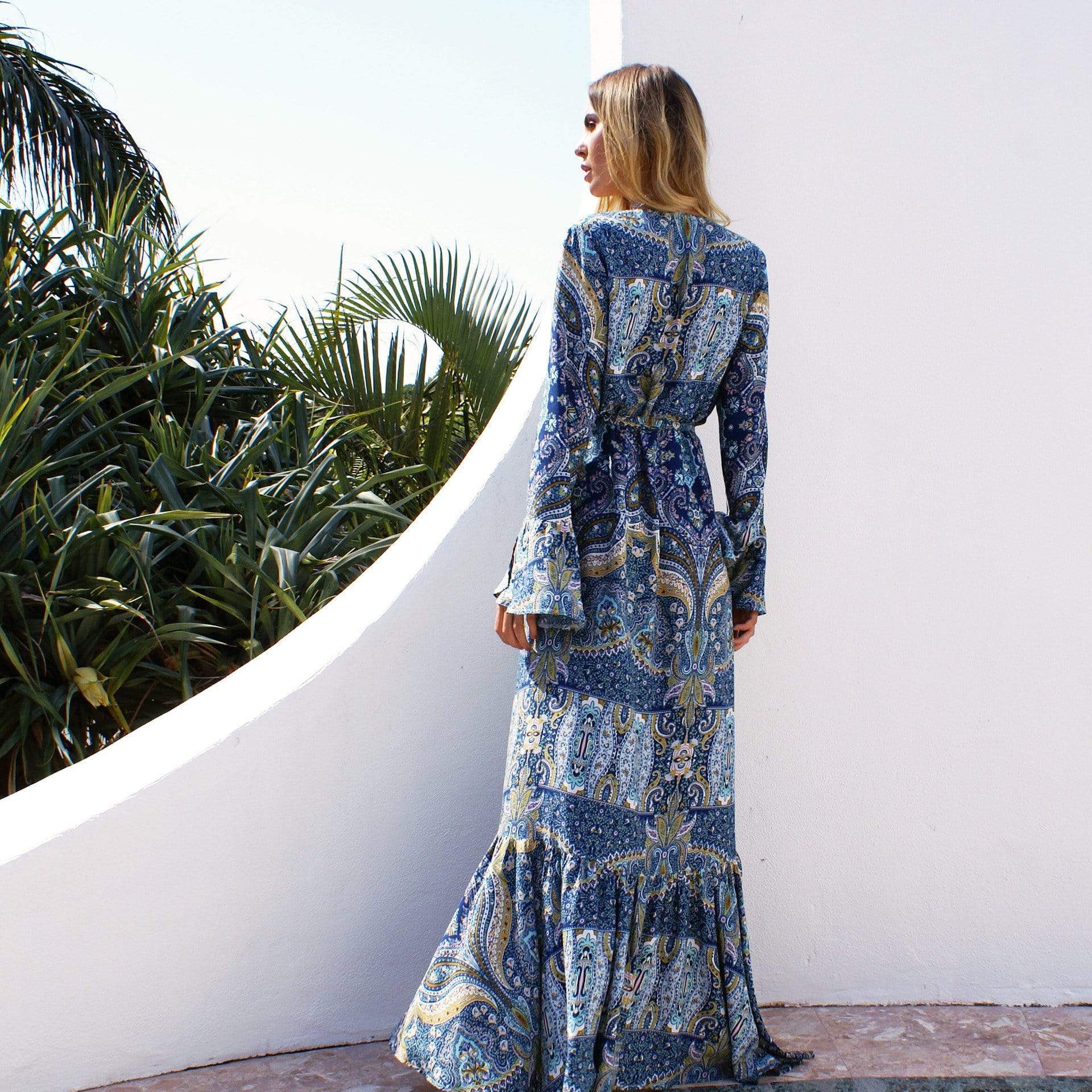 Boho Floral Wrap Maxi Dress - Plus Sizes – Boho Beach Hut