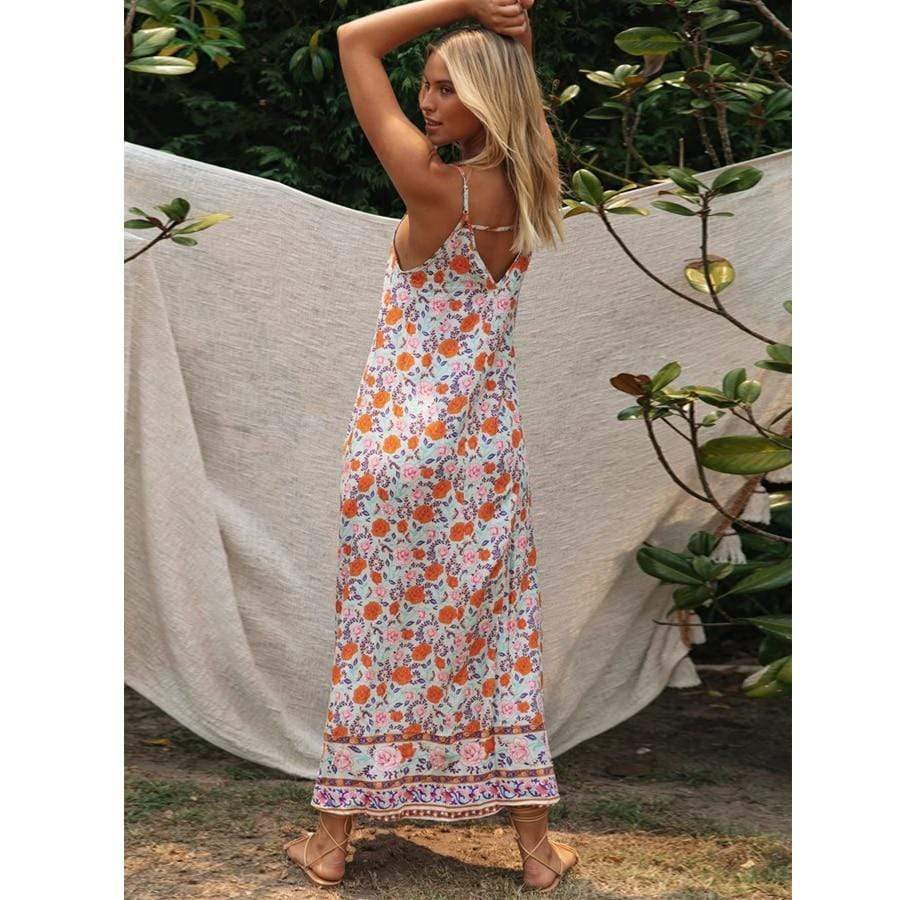 Boho Beach Hut Beach Dress, Chic Dress, Boho Dress, Summer Dress, Sun Dress, maxi dress, pink dress, floral dress, sleeveless dress Boho Loose Summer Sundress