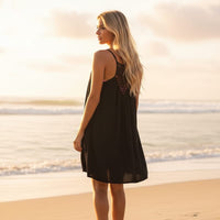 Swimsuit Cover Up Dress Sleeveless Neon Green