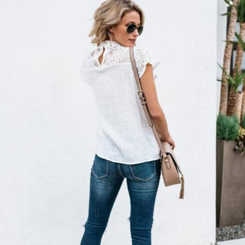 Boho Beach Hut Blouses & Shirts Boho Lace Design Blouse