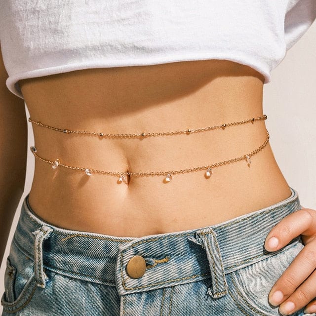 Boho Beach Hut Body Jewelry Boho Style Belly Chain Body Jewelry Gold / One Size